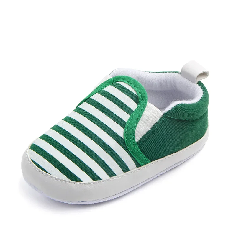 6 เดือน 1 ปี Little Boys รองเท้า Navy Stripe รองเท้าเด็กทารกแฟชั่นสาวน้อย First Walkers Soft Sole Pre Walker