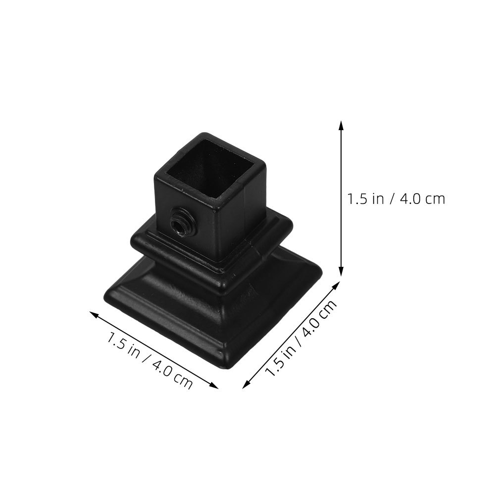 2pcs Stair Handrail Accessories Heavy Duty Iron Baluster Support Collars For Deck Railing Post Base Cover Staircase Repair Mount