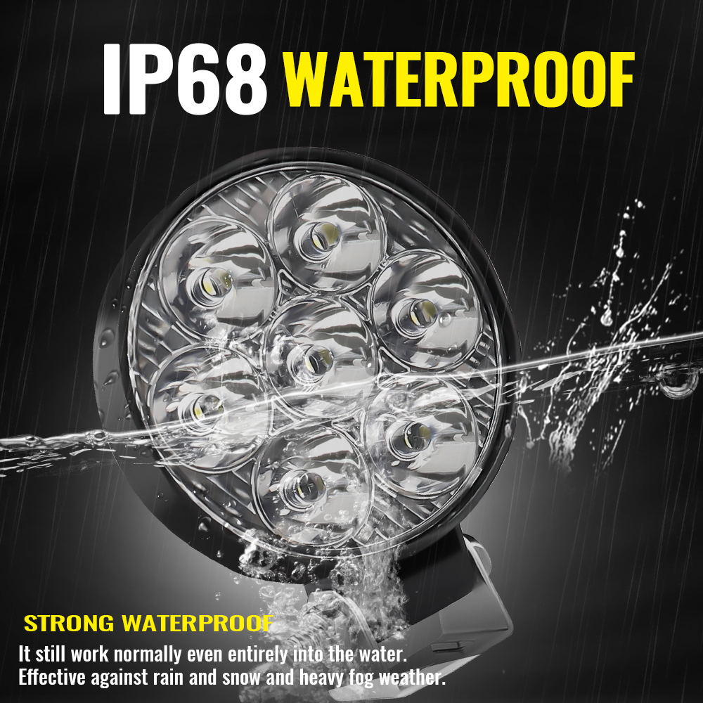 Clearance_CO LIGHT 2.5 ''LED Lâmpada de ponto de luz de trabalho Offroad Caminhão Trator Barco SUV UTE 12V 24V 8000LM 6000K Condução Lâmpada de nevoeiro Carro Ac