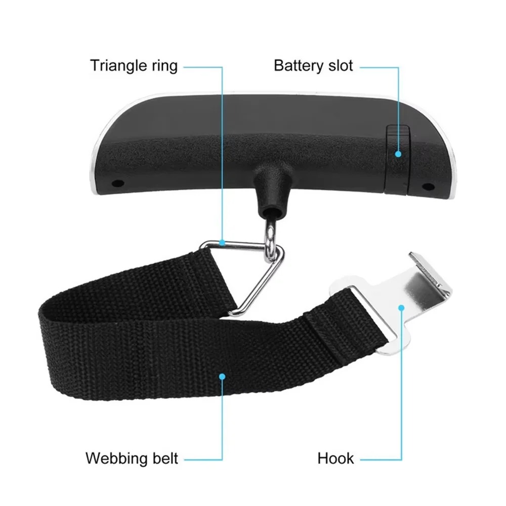 Báscula colgante portátil de 50kg, báscula electrónica para equipaje de mano, maleta con pantalla Digital, bolsa de equipaje de viaje de 110lb, herramientas de pesaje