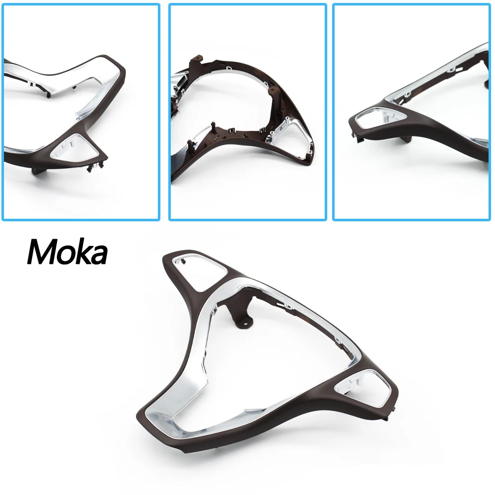 Protector para volante de coche, embellecedor para Mercedes Benz A B C CLA CLS W176 W246 W205 W117 W218 W213 C300 C63 CLS550 C180 C200 C260 B200