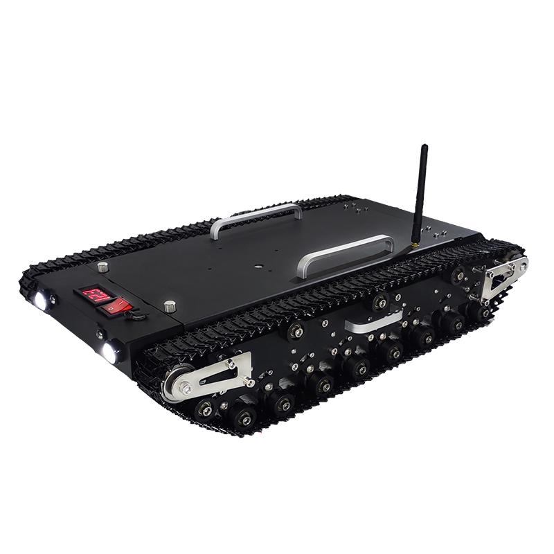 30 kg große Last, neuer WT-500S RC-Tank, Metallketten-Chassis, Edelstahl-Roboterauto für Robotertank mit UAV-Fernbedienungssystem