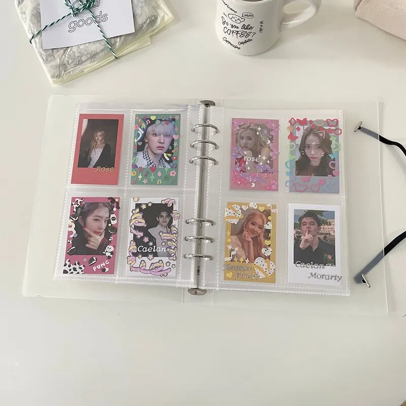 A5 Matte Heart Photo Scrapbook Binder รีฟิล 3 ''Idol Collection Binder สําหรับหญิง