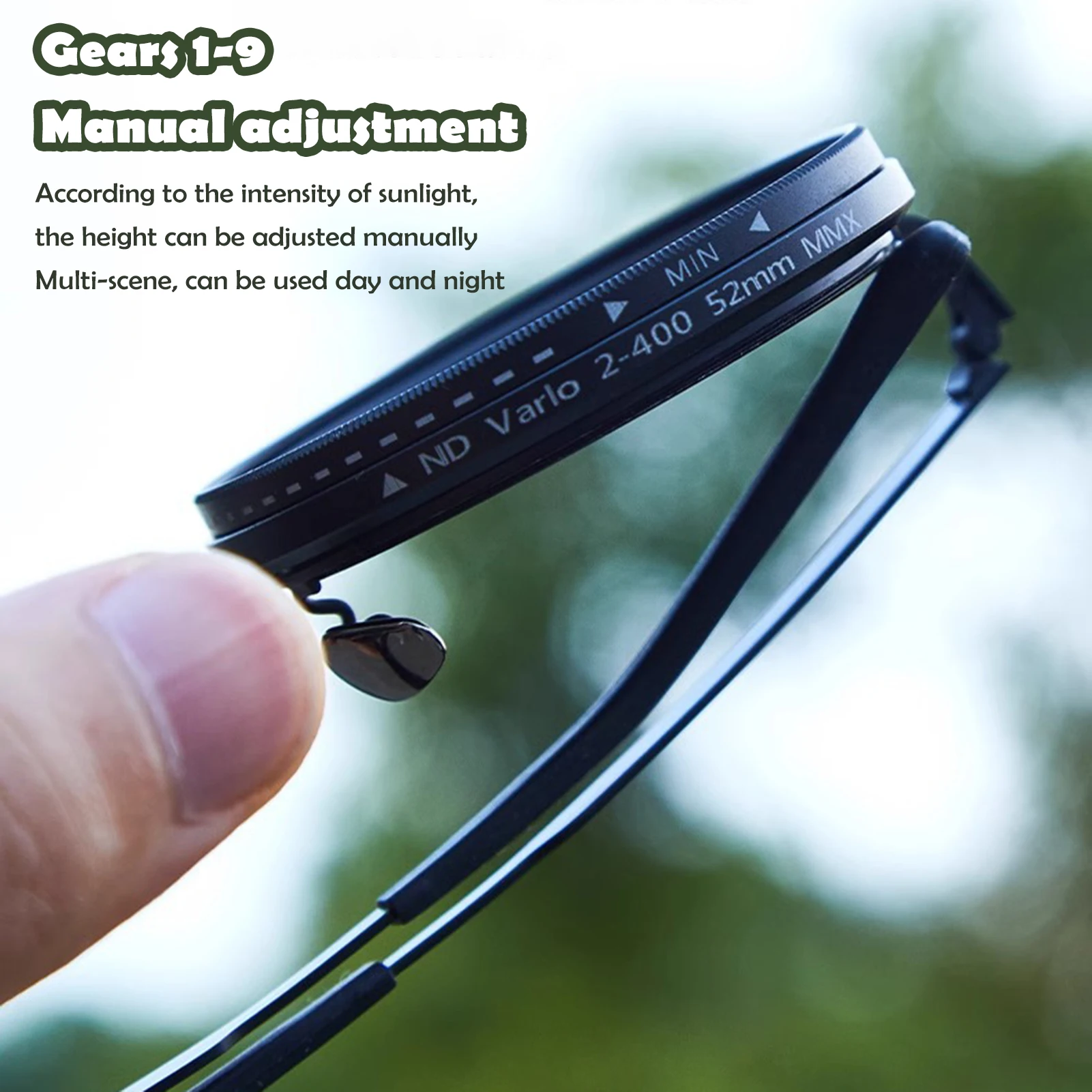 1-9 Gears Adjustable Sunglasses Rounded Polarized Glasses With ND Filter Lenses Handcrafted Retro Glasses Unisex Vintage Style