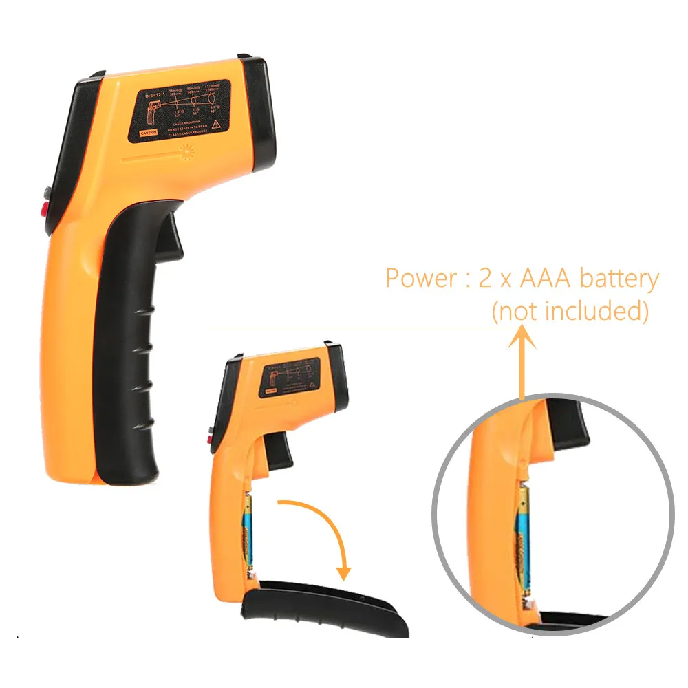 Termómetro infrarrojo GM320 Pirómetro digital Láser sin contacto -50~400 ℃   Medidor de temperatura láser IR Pistola de puntual pirómetro industrial 40%