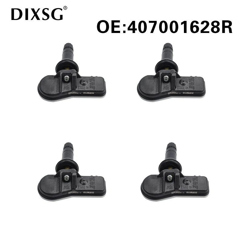 Sensor de presión de neumáticos TPMS, sistema de monitoreo de 4 piezas, 407001628R, para Renault Clio IV, Kangoo, Twingo, Dacia, Duster, Lodgy, Sandero, 433Mhz