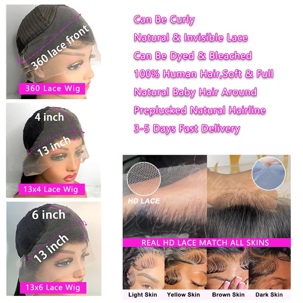 女性用正面レース付きウィッグ,人間の髪の毛,13x6,30インチ,波状,ブロンド,蜂蜜,密度360