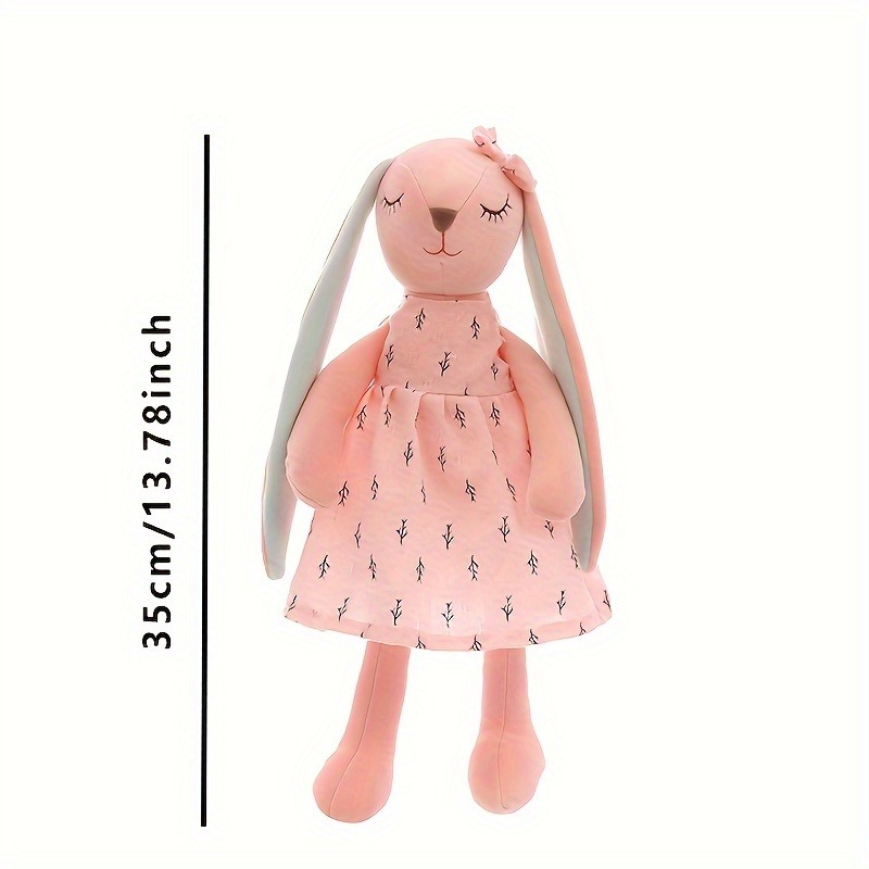 1pc brinquedo de pelúcia de coelho bonito, tecido não tecido de poliéster macio, brinquedos de animais de pelúcia leves, presente de páscoa das crianças