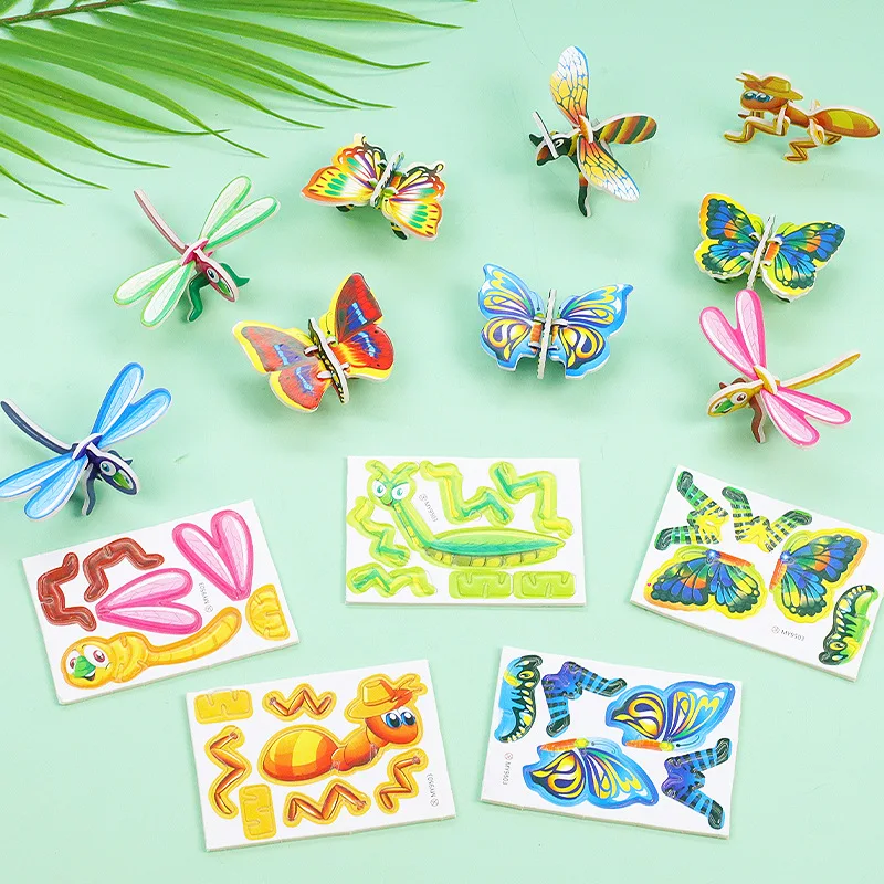 12–24 Stück/Beutel, 3D-Tiere, Schaumpuzzle, Lernspielzeug für Kinder, Geburtstag, Mitbringsel, Gastgeschenk, Klassenzimmer, Belohnungen, Goodie-Füller