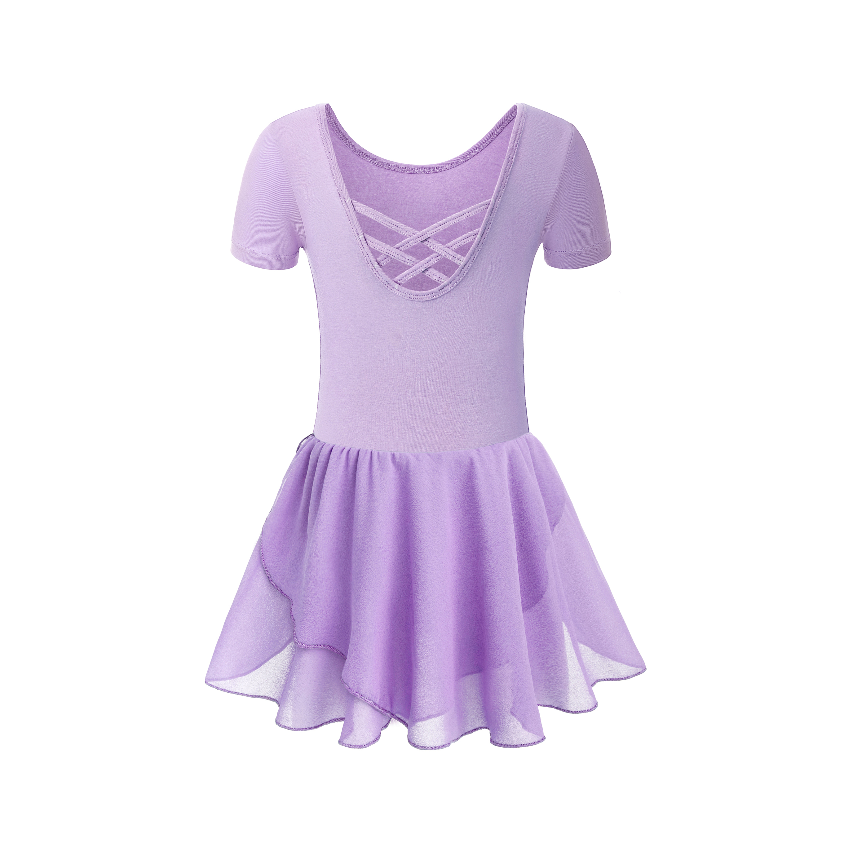 Collant de manga curta para meninas com saia vestido de dança infantil roupas de balé