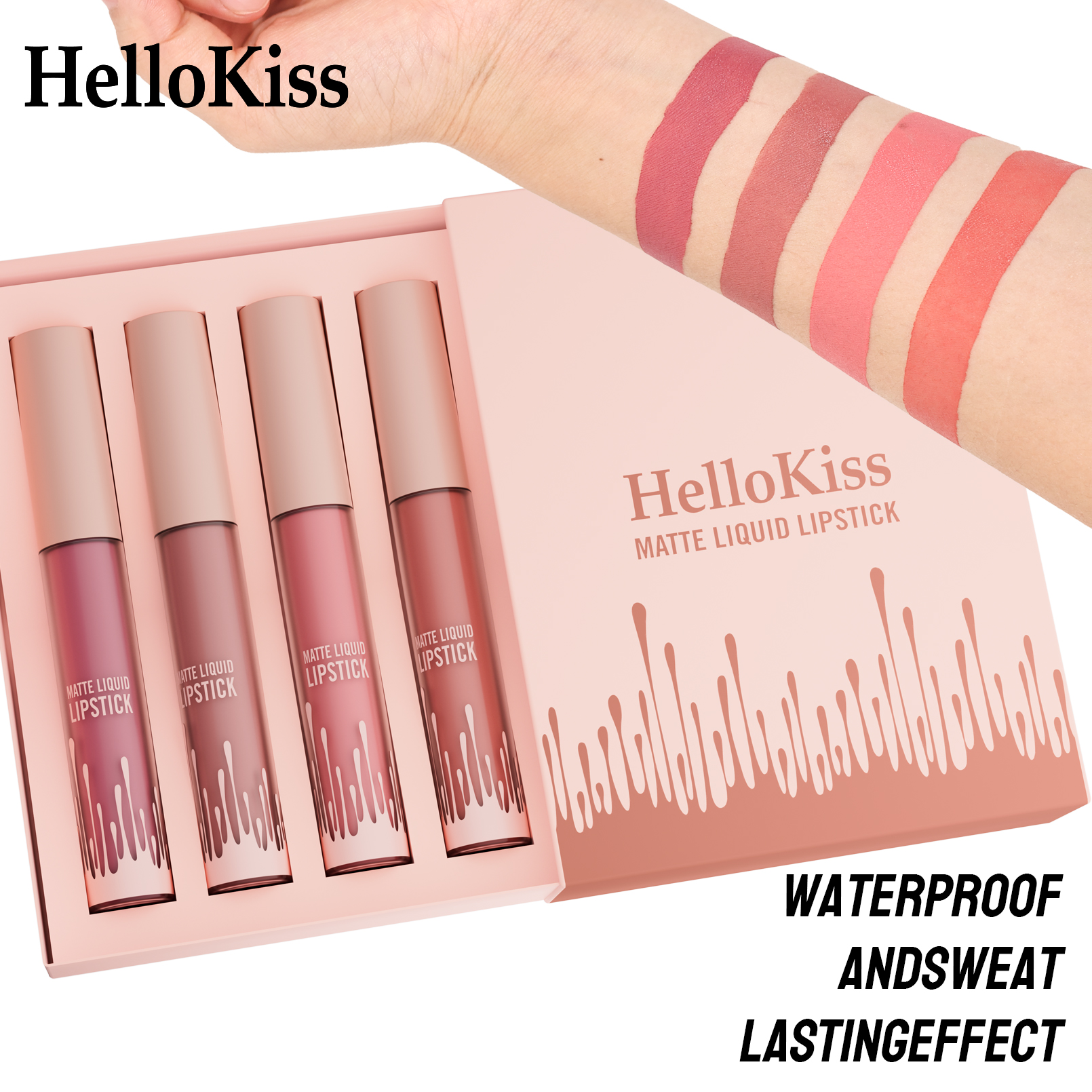 3 Pcs Matte Lipstick Lip Gloss Waterproof Non-Stick Cup Liquid Lipstick Matte Velvety Lip Glaze Lipstick Lip Stain Lip Care