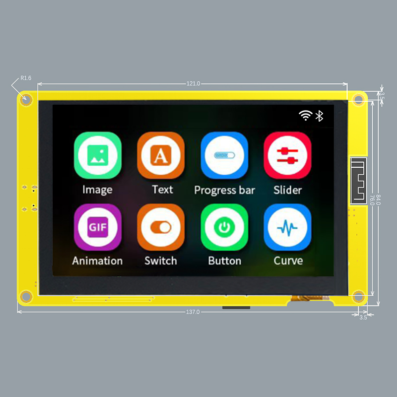 ESP32-S3 HMI  8M PSRAM 16M Flash Arduino LVGL WIFI&Bluetooth  5 " IPS 800*480  Smart Display Screen 5.0 inch RGB LCD TFT Module