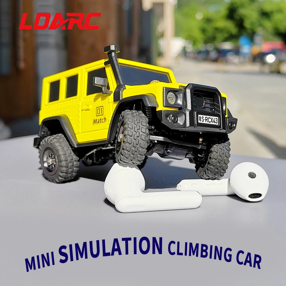 LDARC X43 Crawler RC Auto 1:43 RC Simulation Full Time RTR 4WD Fernbedienung Mini Kletterfahrzeug Erwachsene Kinderspielzeug