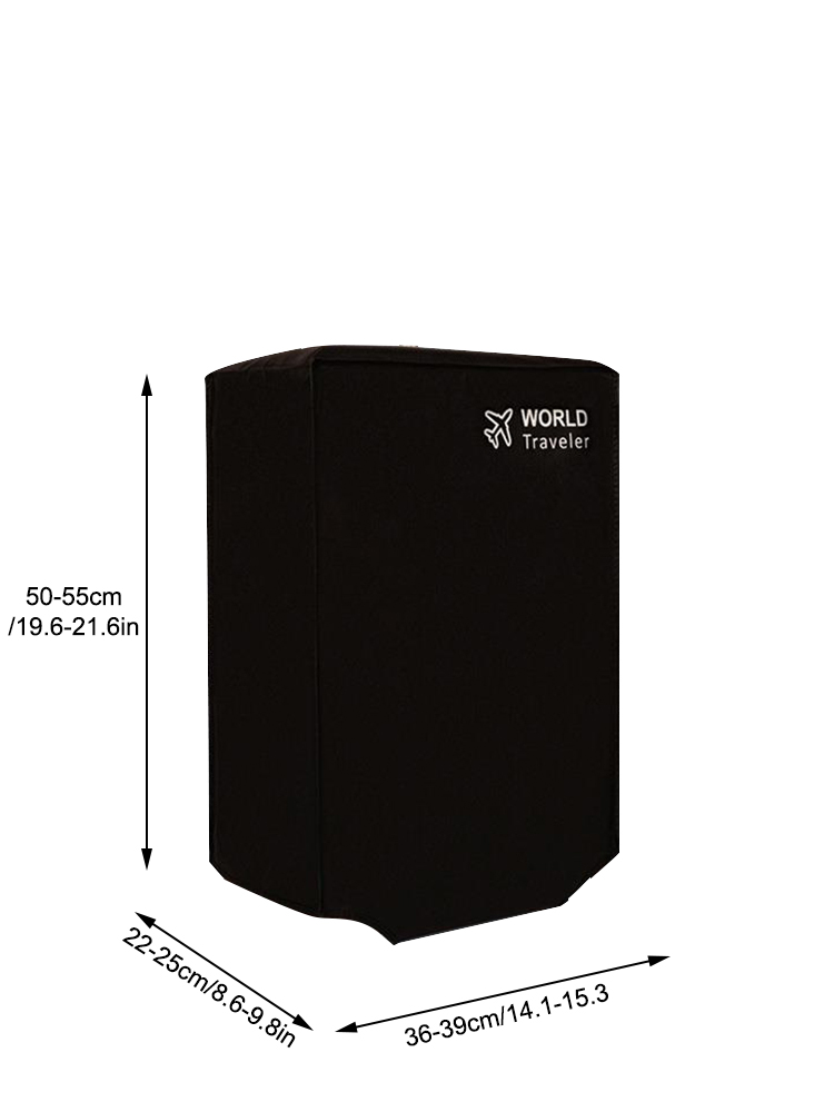 Capa protetora para compartimento de bagagem, tecido não tecido, anti-poeira, durável, preto, caso de viagem