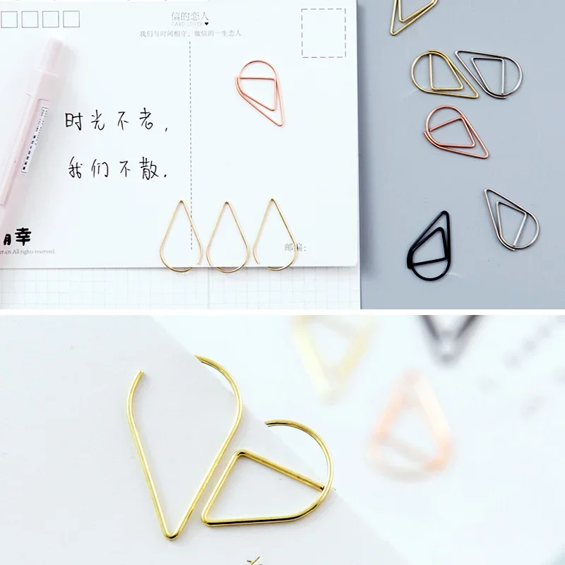30/50 pz Graffetta Mini Cuore Oro Rosa Colore Oro Clip Segnalibro Raccoglitore Accessori Per Ufficio Raccoglitore di Carta Pinze Patchwork clip