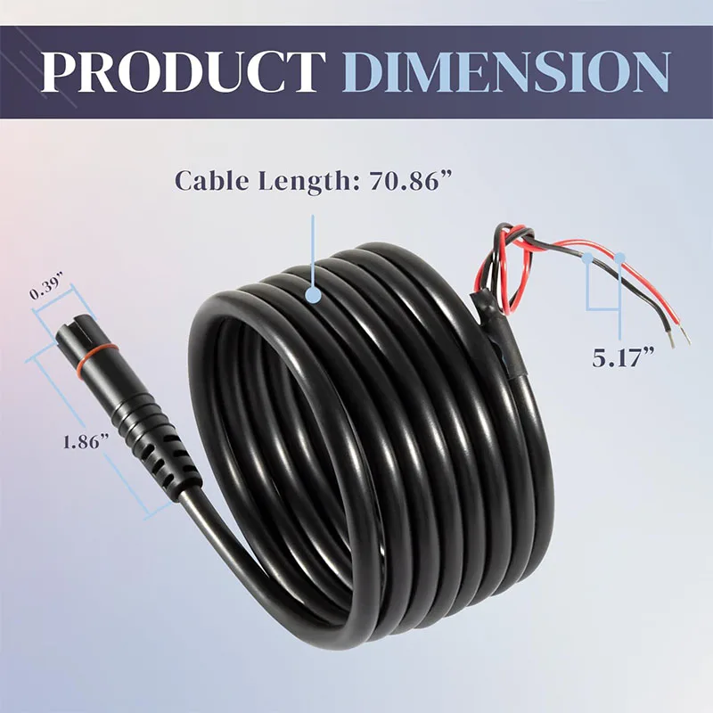 Ersetzen Sie für Lowrance 000-14172-001 HOOK2 Stromkabel Reveal Cruise Netzkabel, passend für Hook Reveal Range Series 5" 7" 9" 12"