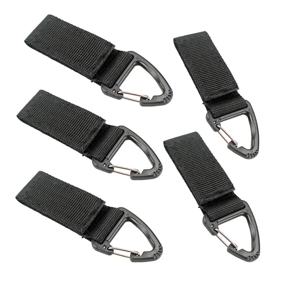 Outdoor Camping Hiking MultiTool Molle Webbing คลิป EDC ยุทธวิธีไนลอนริบบิ้นพวงกุญแจ Clasp Hook Carabiner Fastener Hook Buckle