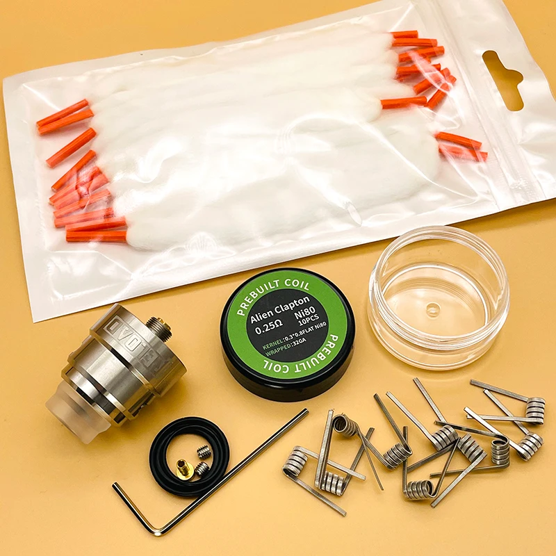 DSX Reload S RDA Atomizador 24 mm Tanque de vapeo reconstruible de bobina única con PIN Squonk BF para 510 Vape BOX Mod