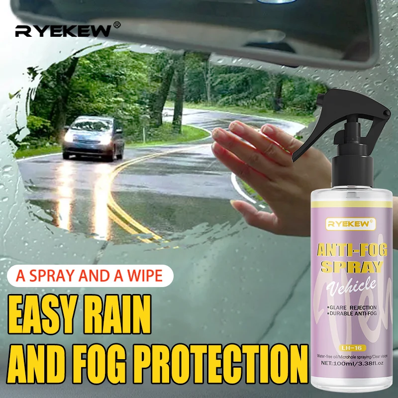 Spray d'eau Anti-pluie pour verre de voiture, revêtement Nano, Agent hydrophobe étanche, Film d'huile pour enlever l'agent de Film de verre automobile