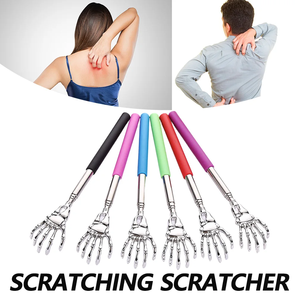 Massaggiatore antigraffio telescopico in acciaio inossidabile Ghost Hand Scratcher antigraffio allungabile in acciaio inossidabile Artigianato