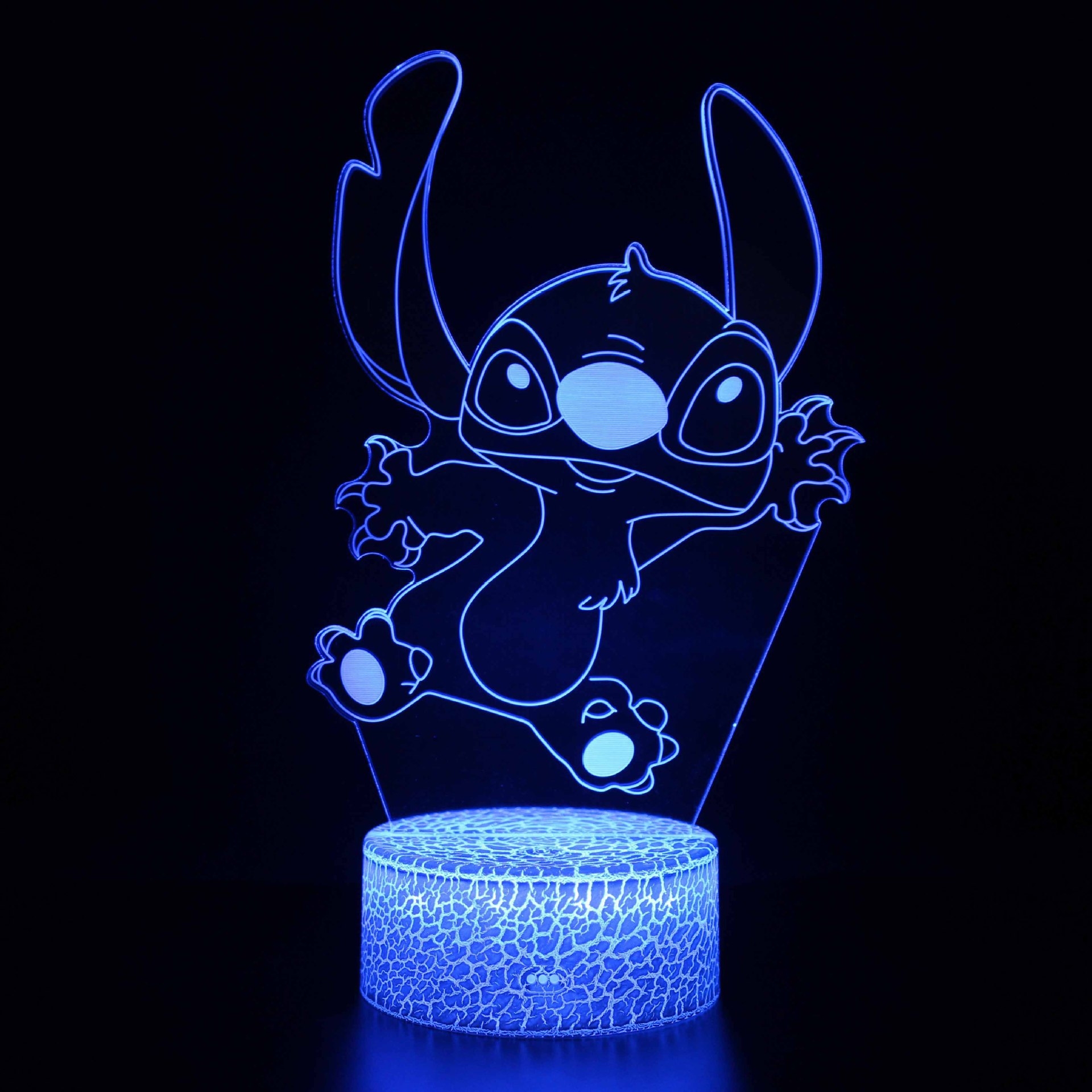 Luz nocturna de punto de ilusión 3D con Control remoto y lámpara táctil inteligente para decoración de habitación, cumpleaños, Día de San Valentín, regalos de navidad