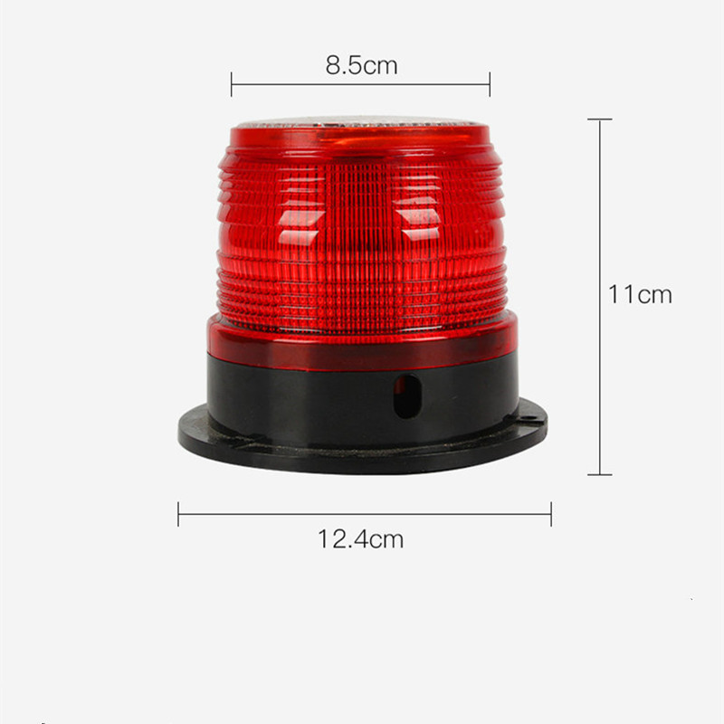 Solar Power Warning Flash Beacon Light Sensor Emergency Indication LED Lamp Car Rotating Traffice Safety Light Magnet Ceiling