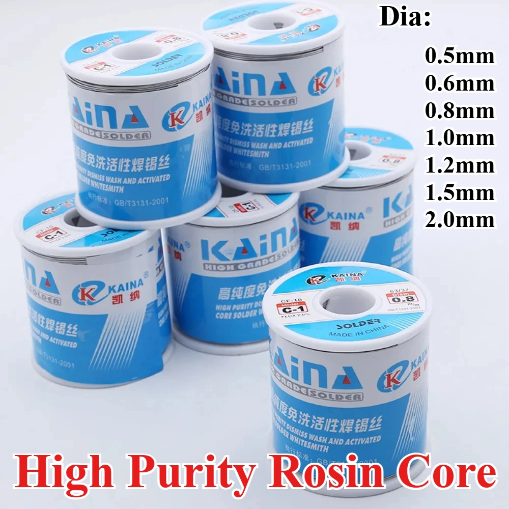 450/100/50g CF-10 บัดกรีลวดดีบุก 0.5/0.6/0.8/1.0/1.2/1.5/2.0 มม.ม้วนทําความสะอาด Rosin เชื่อม Core บัดกรีลวด FLUX REEL หลอด