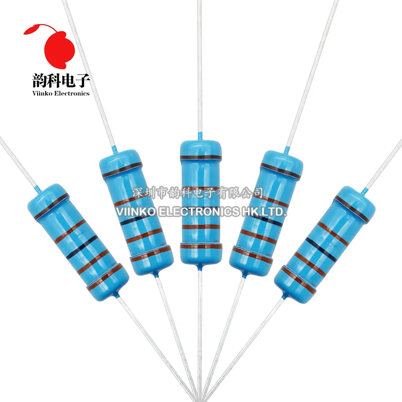 10 Uds 5W 1% resistencia de película metálica 0.1R ~ 10M 0.47R 100R 220R 330R 1R 2R 1K 1,5K 2,2K 3,3K 3,9K 4,7K 10K 22K 47K 100K 470K 1M ohm