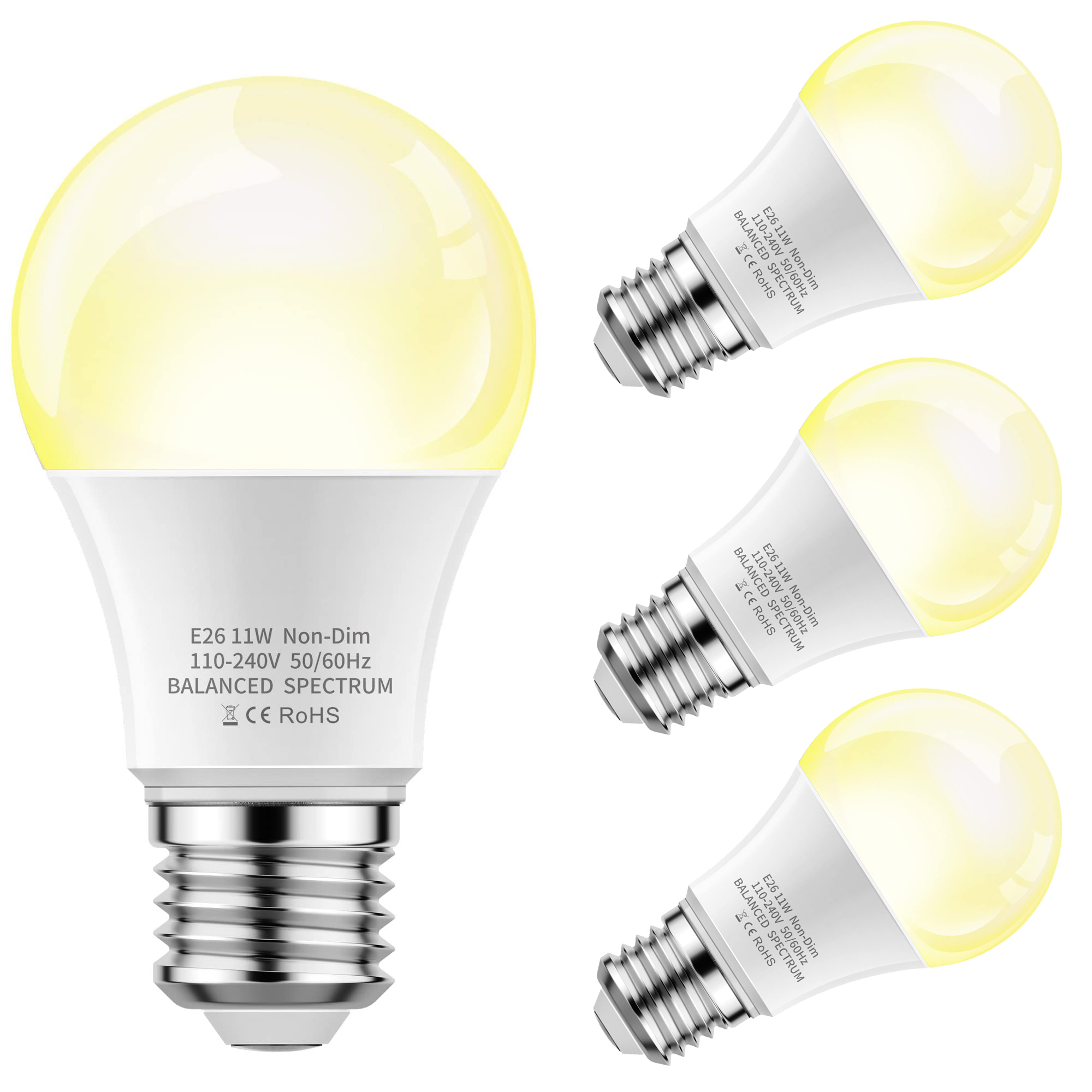 Wachstumslicht A19-Glühbirne, Vollspektrum-Pflanzenlampen, E26, E27-Sockel, 9 W, Wachstumslampe für Zimmerpflanzen, Samenstart