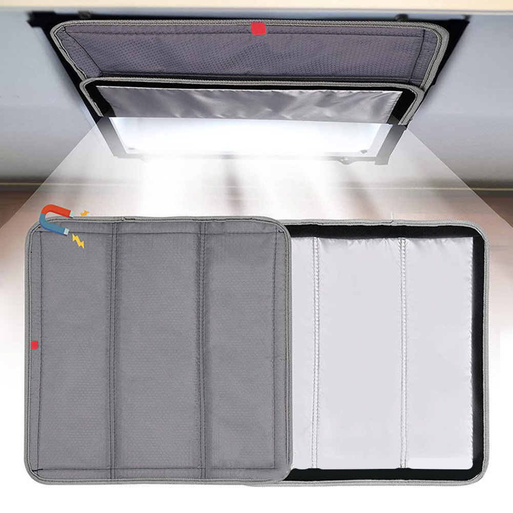 1szt RV Skylight Sunshade Składana aluminiowa folia dachowa RV Odblaskowa podkładka cieniująca Części RV Akcesoria Izolowana osłona przeciwsłoneczna