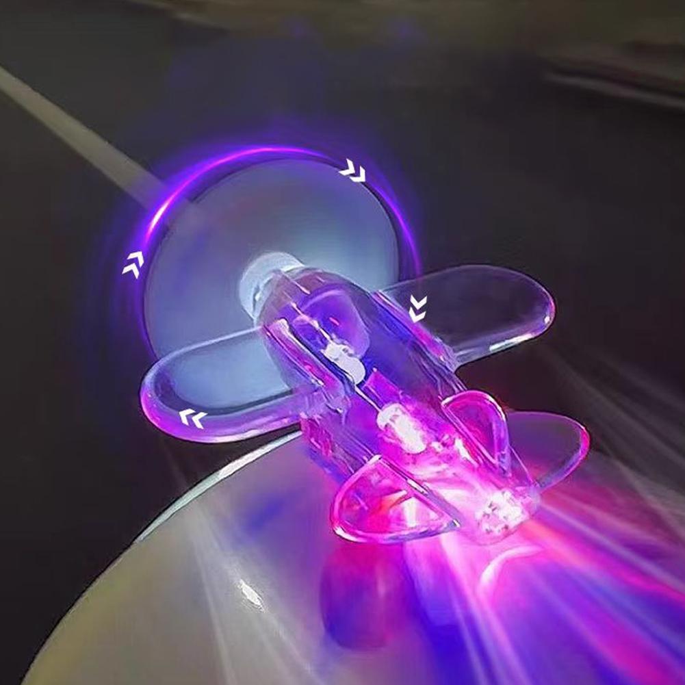 Motorrad & Auto Elektrische LED Bunte Lichter Drehbare Flugzeug Wind-Powered Flugzeug Dekor Auto Motorrad Fahrräder Fahrrad Dekor