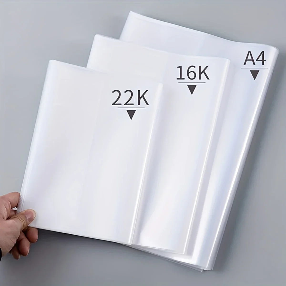 10PCS A4/16K/A5 Copertina di libro in plastica trasparente Chiusura autoadesiva Libri impermeabili e resistenti all'usura Copertina protettiva in PVC