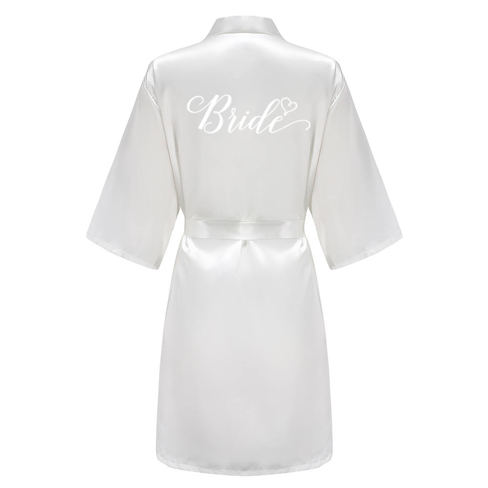 Bata de dama de Honor de novia de satén de oro rosa, albornoz de boda, ropa de dormir para mujer, Kimono de dama de Honor para madre