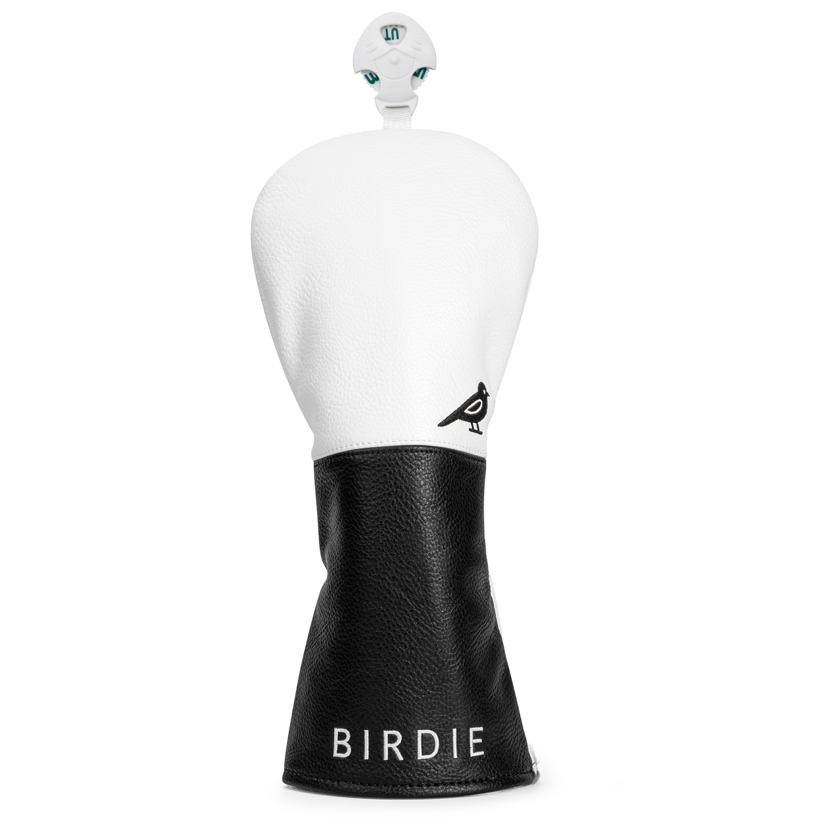 Branco premium couro birdie cabeça de golfe capa elegante bordado alta qualidade clube de golfe motorista cabeça cobre fariway madeira covershbr