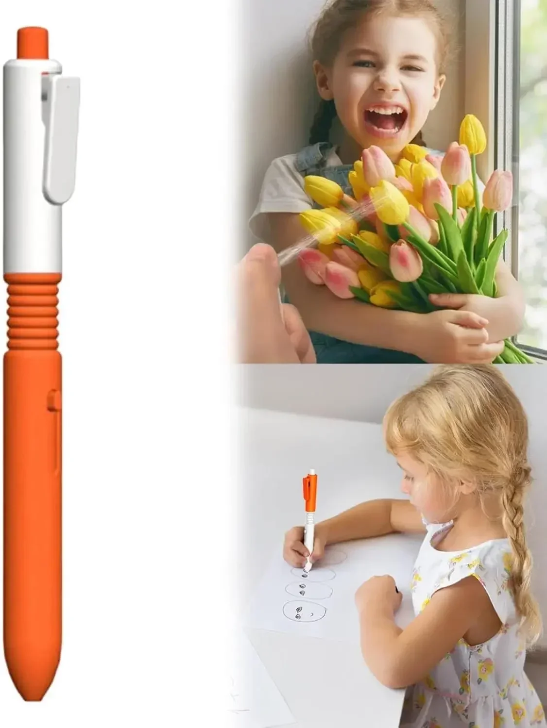 2-in-1 grappige grap intrekbare waternevelpennen, balpen met waternevel grappige grap speelgoed stressverlichting