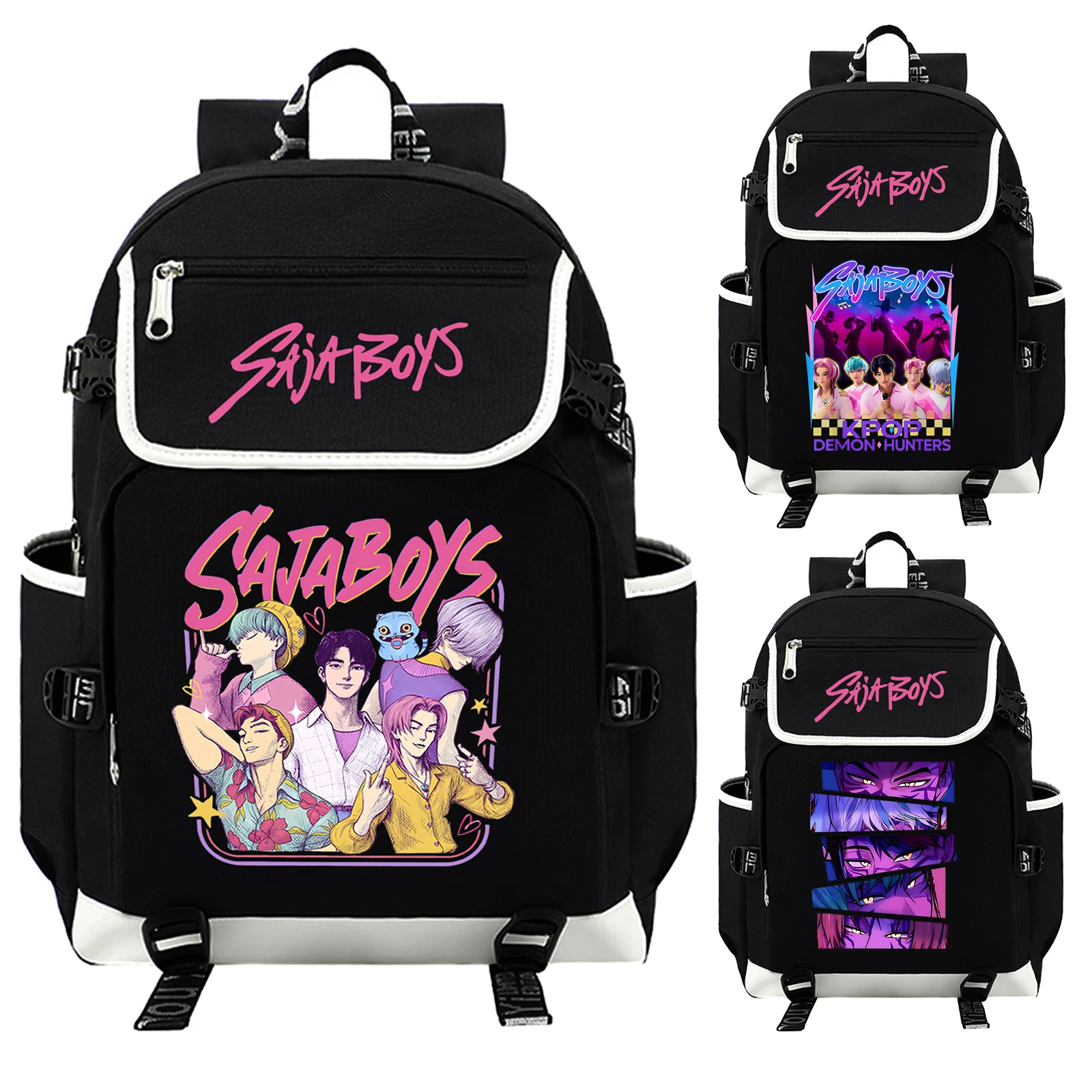 Kpop Demon Hunters Saja Zaino per ragazzi Studente Zaino moda per adolescenti Zaini per scuole superiori Mochila