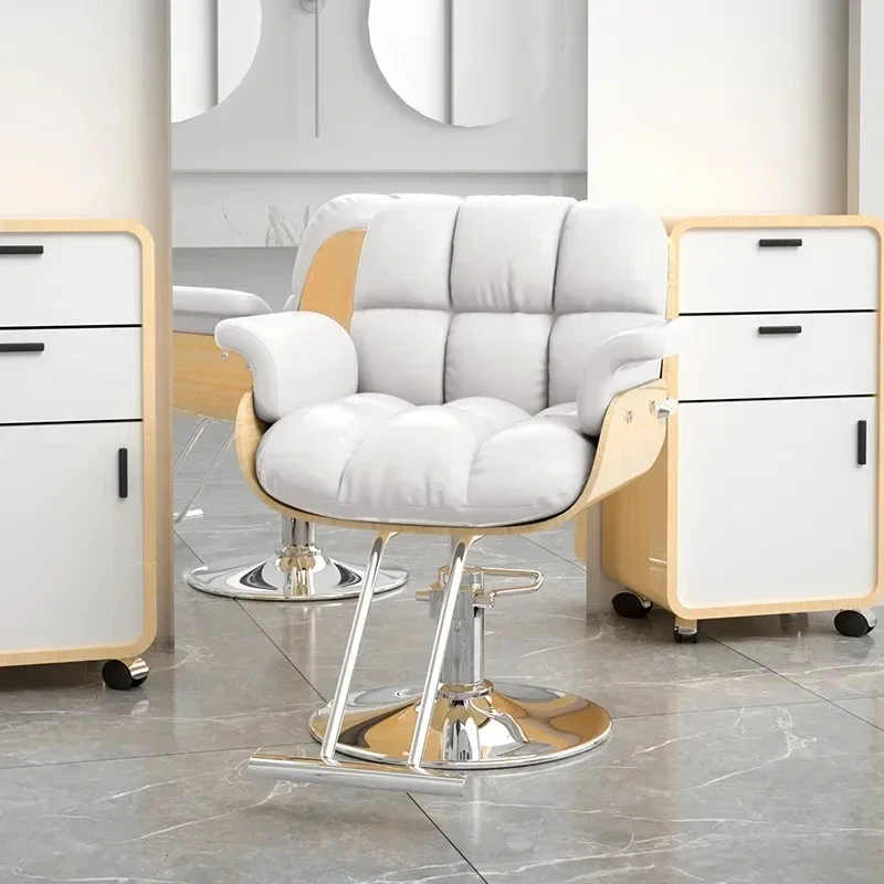 Silla De barbero De ocio, sillón De salón De moda Simple, brazo especial grueso, muebles De estilo chino