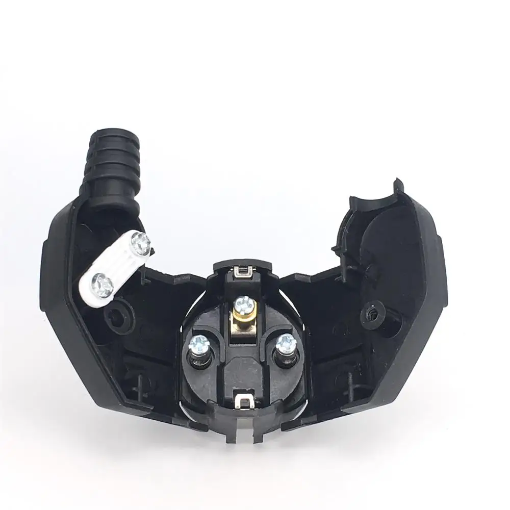 1pcs EU Plug Adapter 16A Male Replacement Outlets Rewireable Schuko Electeic Socket Euro Connector For Power Extension Cable