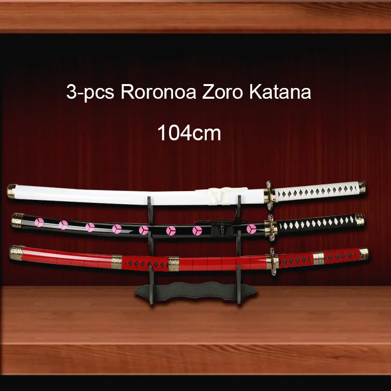 Espada de Anime Roronoa Zoro Katana 1:1, espadas de juguete de madera, patrón original, Wado kitetsu Shusui Enma, accesorios para armas de Cosplay