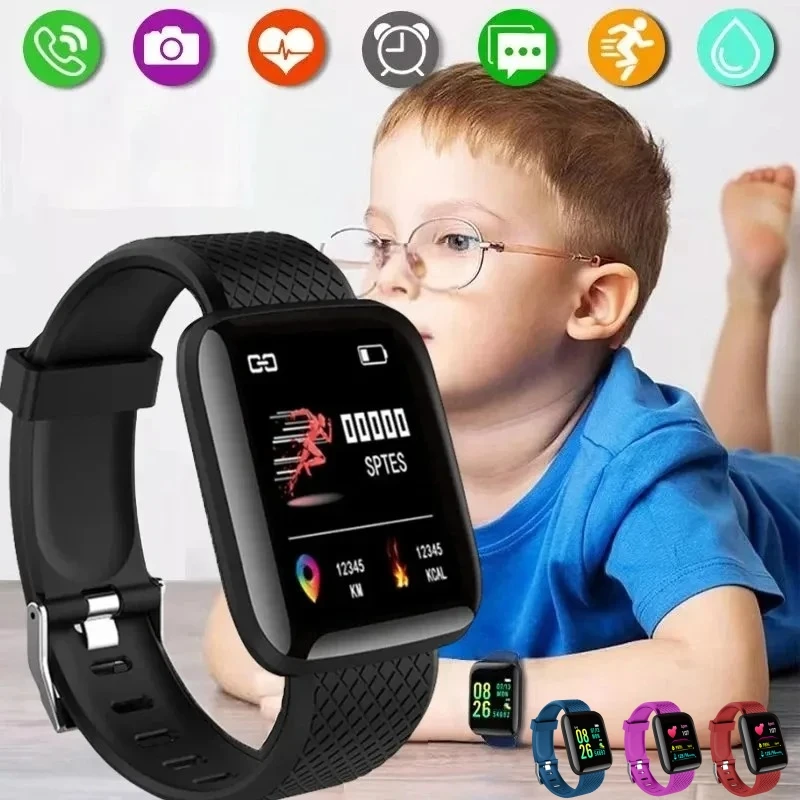 Inteligentny zegarek Sport Fitness Zegar dla dzieci 2024 Zegarki dla dzieci dla dziewczynek Chłopcy Prezent Elektroniczna bransoletka LED Cyfrowy zegarek męski