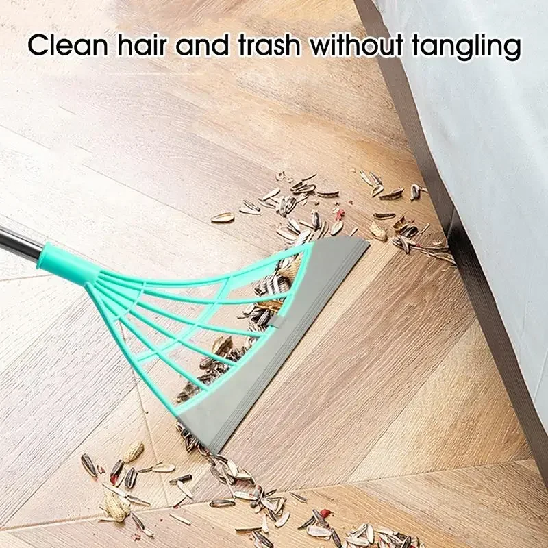 2 ชิ้น/เซ็ตซิลิโคน Magic ไม้กวาดหน้าต่างซักผ้า Wiper ไม้กวาด Hand-push สัตว์เลี้ยงผมฝุ่นไม้พายชั้นในครัวเรือนกระจกทําความสะอาด