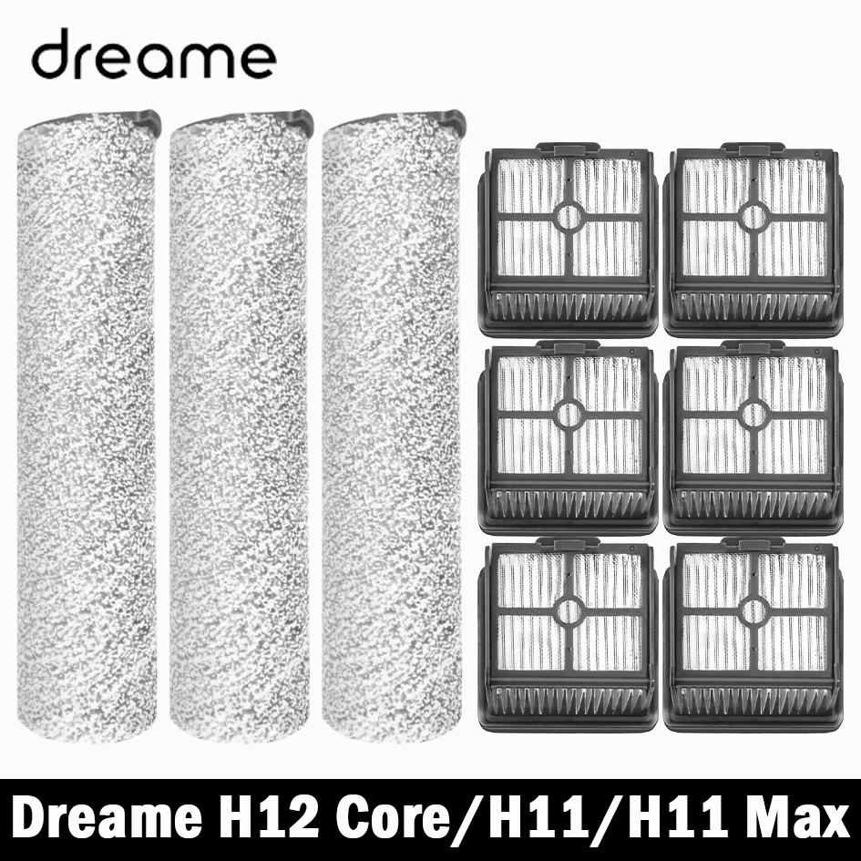 Piezas de repuesto para aspiradora Dreame H12 Core / Dreame H11 / Dreame H11 Max, cepillo giratorio, accesorios de filtro Hepa