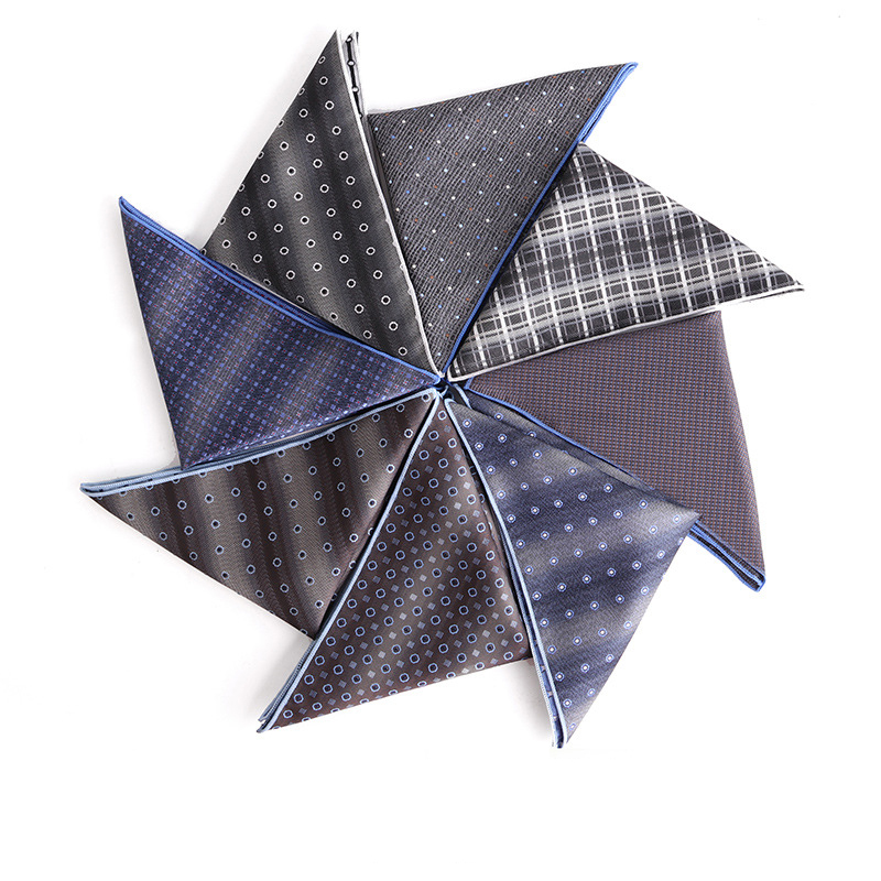 Pañuelo cuadrado de seda de alta calidad para hombre, pañuelo de traje para Patry Banquete de negocios, diseño tejido Jacquard, bolsillo de moda de Color oscuro
