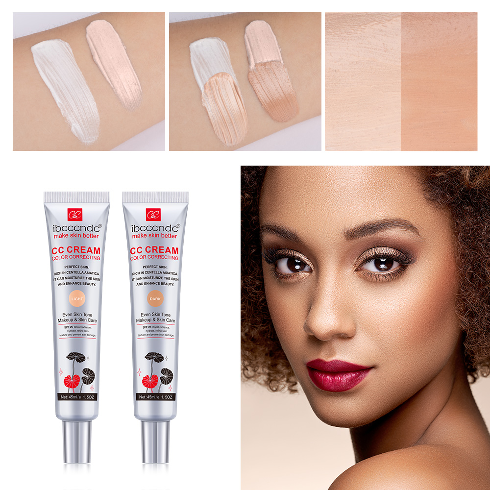 45 ml Farbkorrektur CC-Creme Gesichts Centella Asiatica Reparatur BB-Creme Natürlicher Concealer Whitening Liquid Foundation Kosmetik