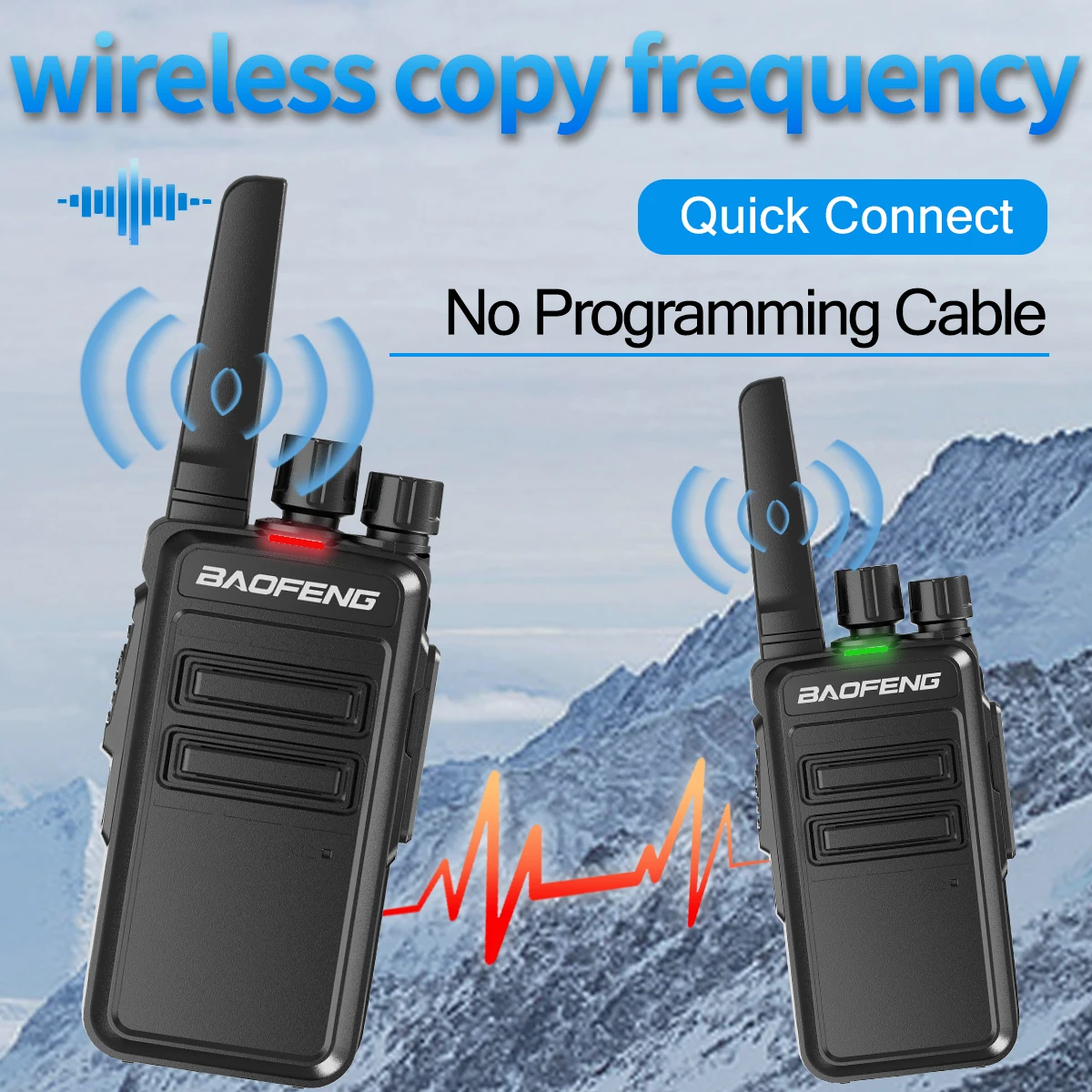 Baofeng AR-12 Walkie Talkies drahtlose Kopier frequenz große Reichweite für Erwachsene TYPE-C wiederauf lad bares Funkgerät für Camping Wandern