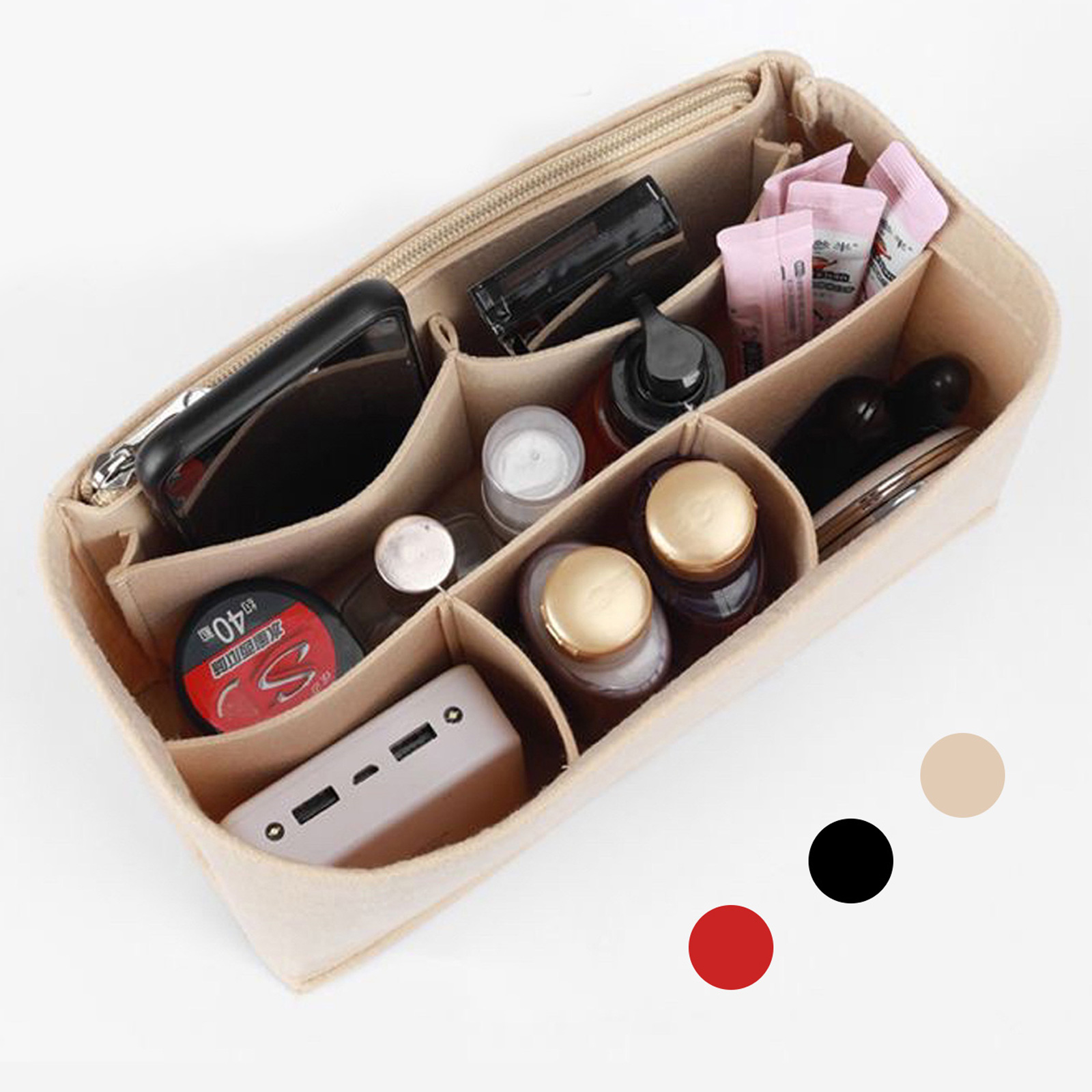 Filz-Geldbörsen-Organizer, Handtaschen-Tragetaschenformer, Insert Liner Shaper Bag in Taschen für Liz Visetos Speedy Neverful