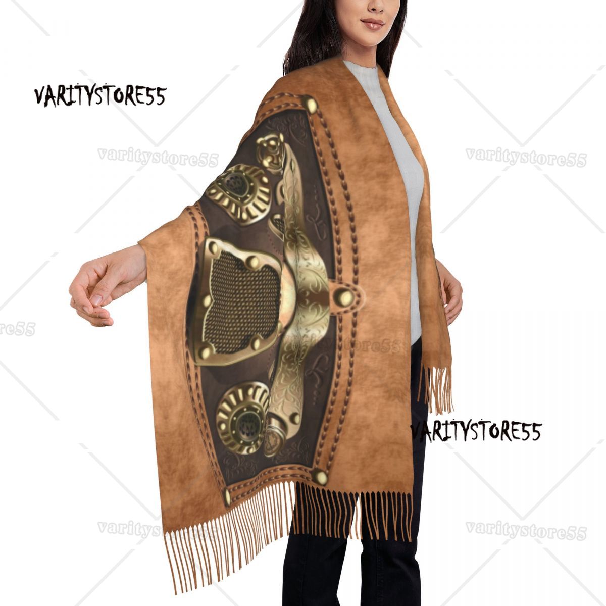 Fashion Steampunk Tassel Scarf Women Soft Fighter Pilot Shawls Wraps Female Winter Fall Scarves