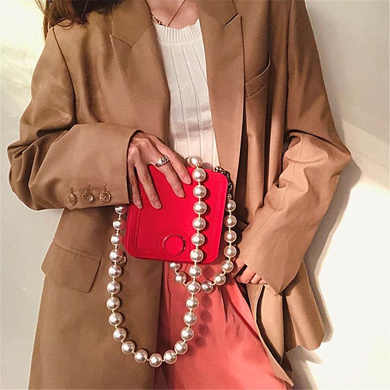 30/50/90cm Perlen riemen für Tasche Handtasche Schulter kette Griffe DIY Geldbörse Ersatz lange Perlen Kette Tasche Gürtel riemen Zubehör