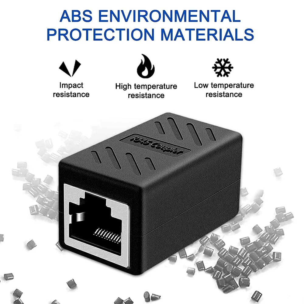 Kebidumei RJ45 Acoplador Extensor de cabo de rede 1000Mbps CAT5 CAT6 Extensor de cabo Ethernet Ethernet LAN Adaptador de conector divisor