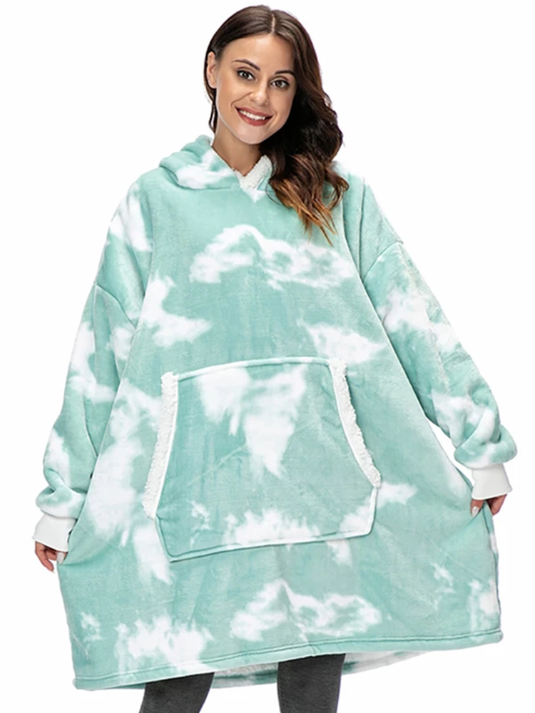 Oversized hoodies moletom feminino inverno hoodies velo gigante tv cobertor com mangas pulôver oversize feminino moletom com capuz